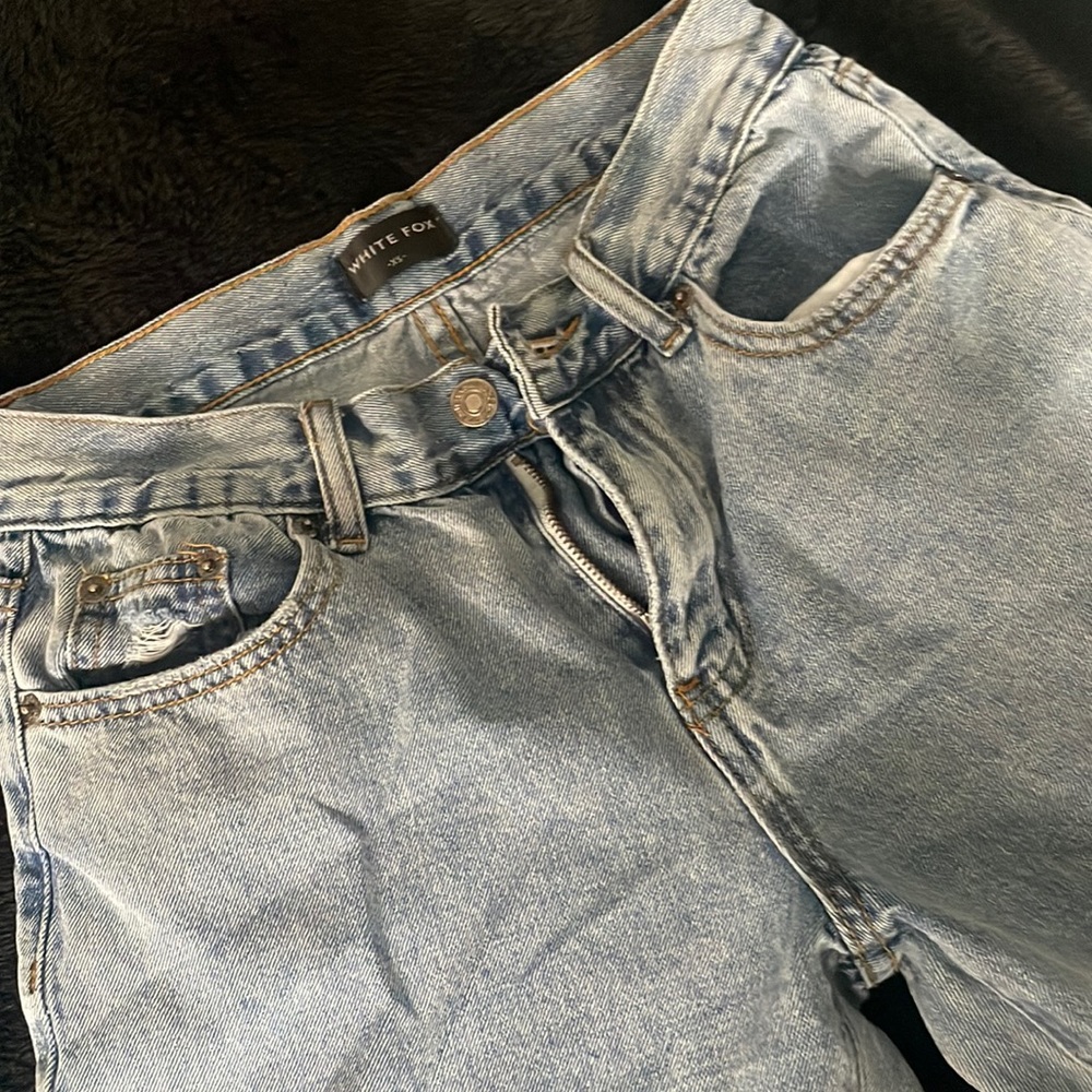 White fox butt rip jeans size XS